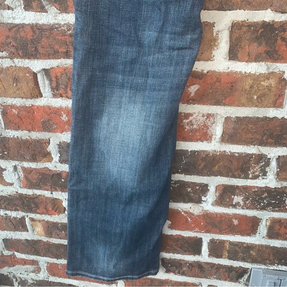 Grace in LA Boot Cut Dark Wash Jeans with Rhinestone Cross on Back Pocket - Picture 7 of 13